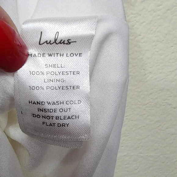 Lulu's Here's to Love White Satin Backless Column Maxi Dress S Wedding Bridal - Picture 12 of 12